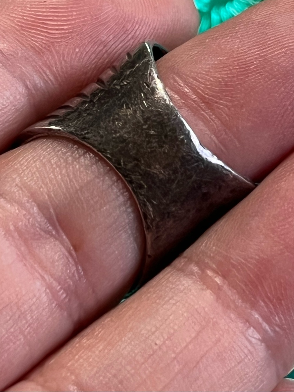Vintage Sterling Silver 925 Sky Blue Turquoise Statement Size 5.5 Ring - Picture 4 of 8